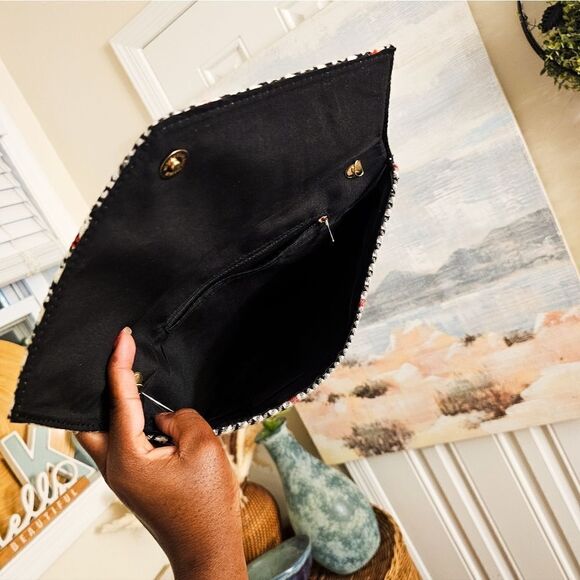 Chic Stylish Houndstooth Design Envelope Clutch. - Picture 4 of 12